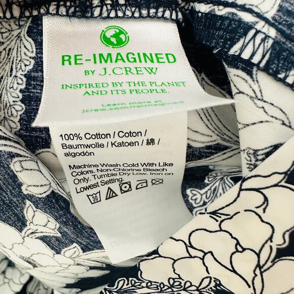 J.Crew Tie Shoulder Poplin Dress in Magnolia Floral Navy BG490 Size XS - Picture 4 of 8